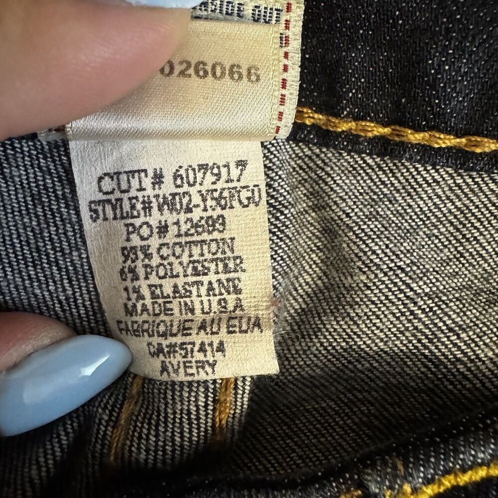 True Religion Jeans Women’s Avery Low Rise Straight Leg Sz 24 Dark Wash Stretch - Picture 5 of 7